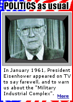 As the Supreme Commander of Allied Forces in WWII, no one knew more about the military than Eisenhower. In his farewell speech, Eisenhower warned the American people, and coined the phrase '' Military Industrial Complex ''. 